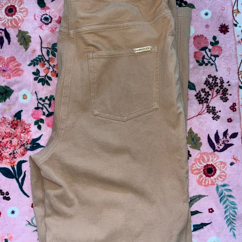 ST. JOHN Yellow Label Stretch CHINO Pants Tan Khaki Size 10